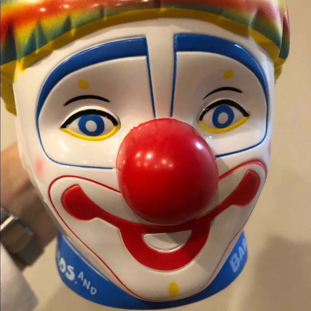 Ringling Bros And Barnum & Bailey Circus Clown Plastic Mug Cup Souvenir Vintage
